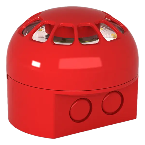 [447-004] Estrobo convencional, rojo, 102 mm, 24 V, resistente a la intemperie