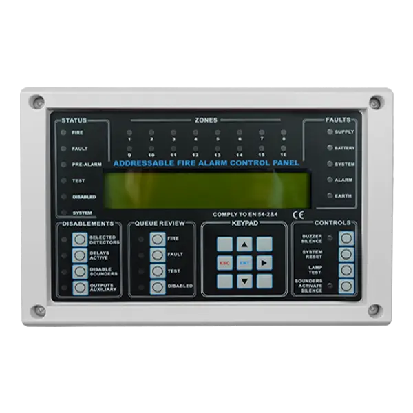 Panel repetidor direccionable, pantalla LCD, 24V