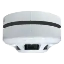 Detector de humo convencional, 12/24 V, 2/4 hilos, con base, salida de relé, homologado EN