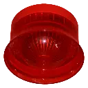 Sirena con luz estroboscópica convencional, rojo, 24V, disparo doble, con base