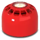 Sirena con luz estroboscópica direccionable, rojo, interior.