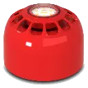 Sirena con luz estroboscópica direccionable, rojo, resistente a la intemperie