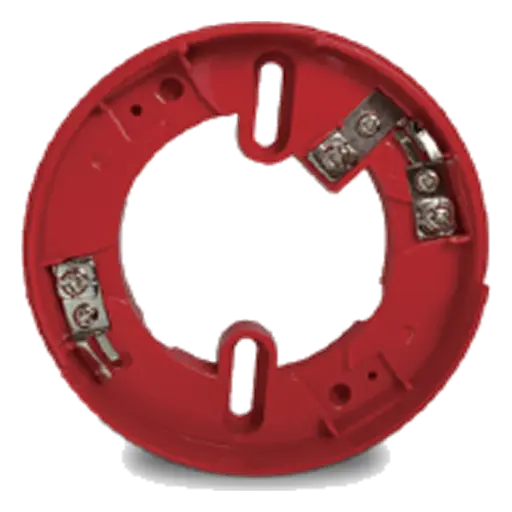 [487-008] Base de bajo perfil, 5 terminales, 99 mm, rojo